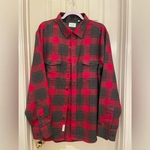 Handsome 7 Diamonds red and blk men's flannel XL long sleeve shirt